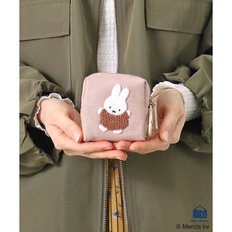 Miffy|Lunlunsagara Mini Pouch with Carabiner|W8×H8×D4cm approx.