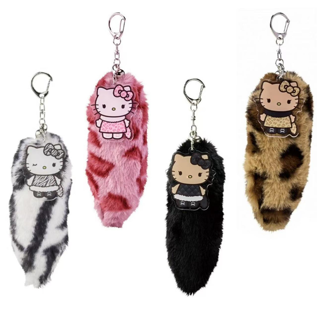 Hello Kitty|Gogo Gal Collection Dangling Tail Mascot Holder /Plush Keychain