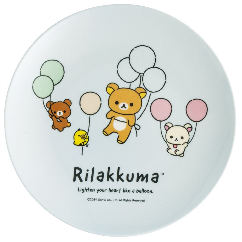 Rilakkuma|Main Plate Rilakkuma Skater Plate|Approx. 200 mm in diameter x 17 mm in height