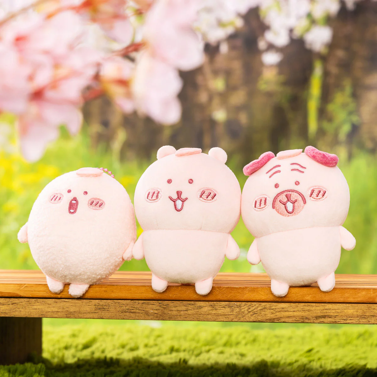 Nagano|Characters Cherry Blossom Pink Mascot Holder /Plush Keychain|H110×W85×D50mm approx.
