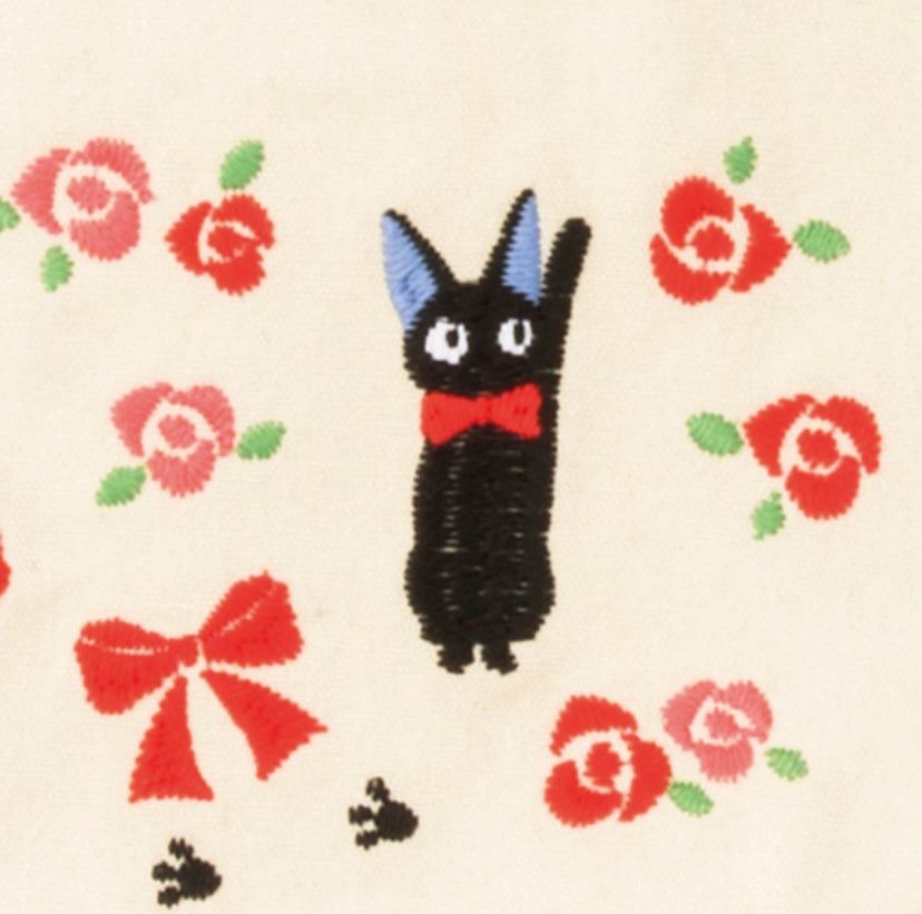 My neighbor totoro|魔女宅急便KiKi和玫瑰刺绣帆布包/单肩包|约H20 x W32 x D10cm