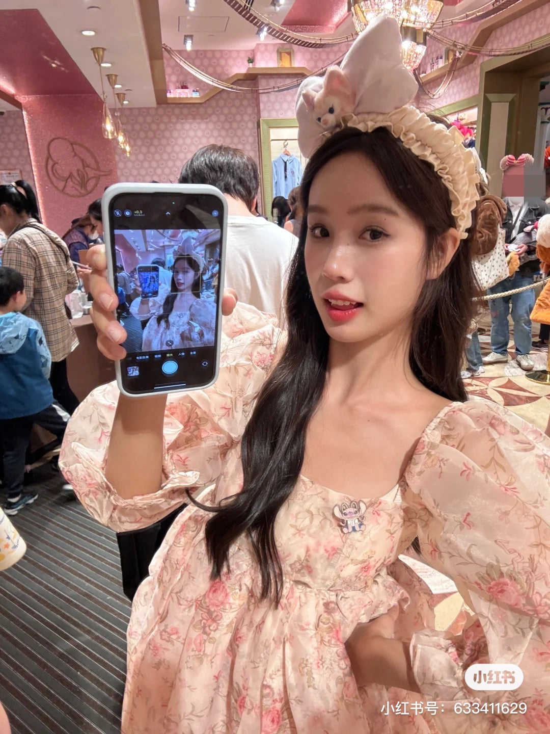 Disney SH|贝儿蕾丝边蝴蝶结发箍