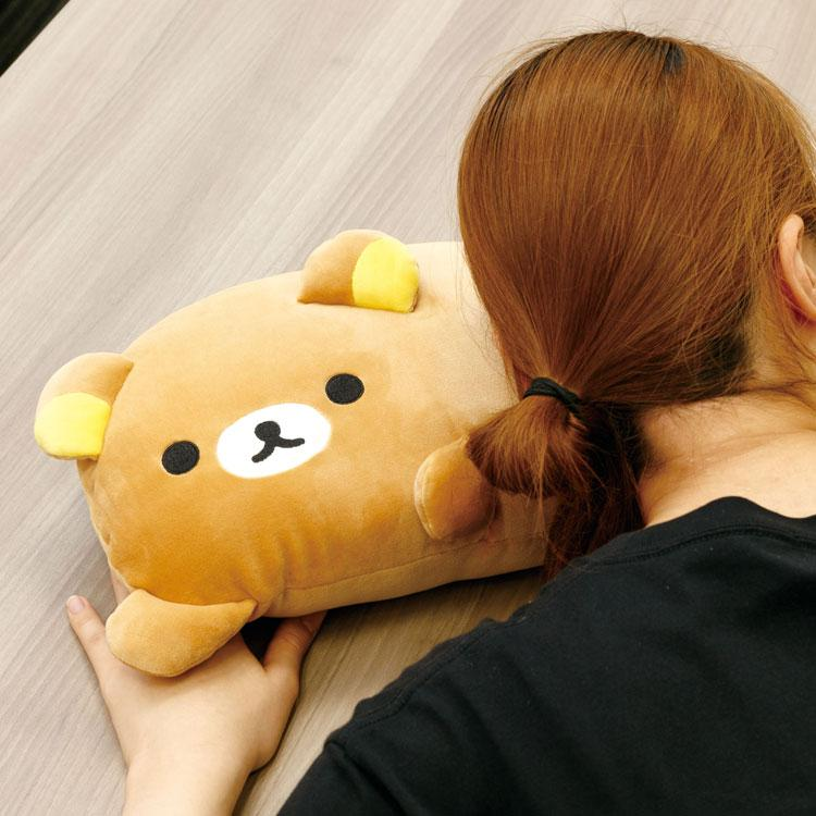 Rilakkuma轻松熊|Tonikaku Dara Dara Series - Relaxation Cushion for Comfort Time - Rilakkuma San-X舒适慵懒生活系列超好摸毛绒玩偶抱枕/靠垫/午睡枕|约220mm x 380mm x 100mm