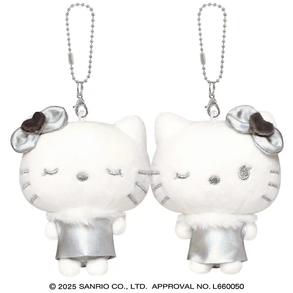 Sanrio|Silver Nico Mascot Holder /Plush Keychain|H180 x W160 x D60mm approx.