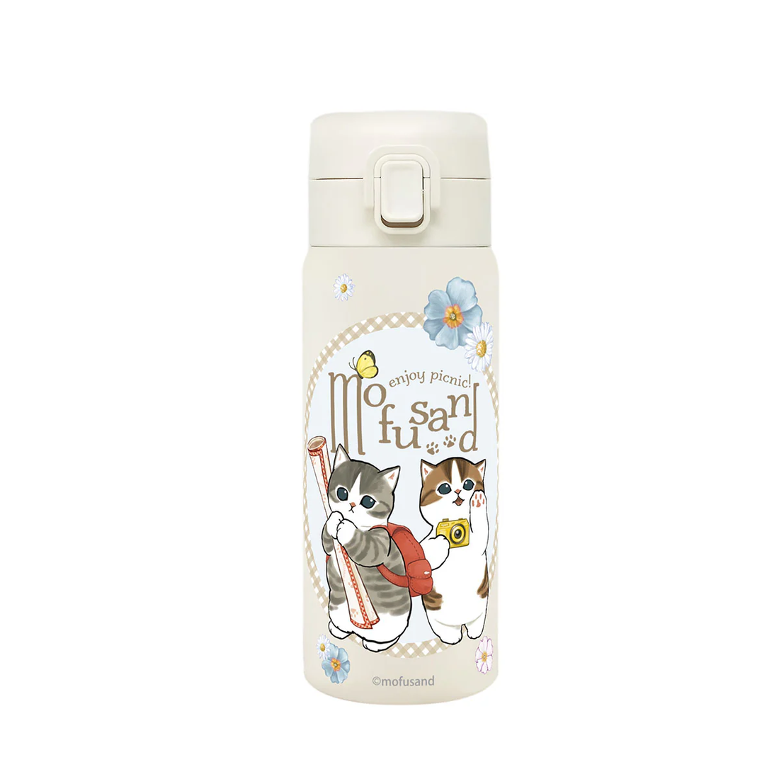 Mofusand|Cat Enjoy Picnic Stainless Steel One Push Bottle|350ml