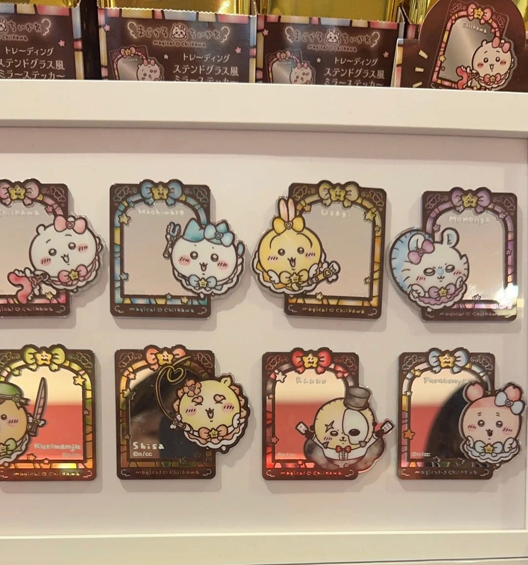 Chiikawa 吉伊卡哇|Magical Chikawa Trading Stained Glass Style Miraculous Stickers魔法少女系列彩色玻璃窗亚克力镜子贴纸盲盒/全8种|1枚入