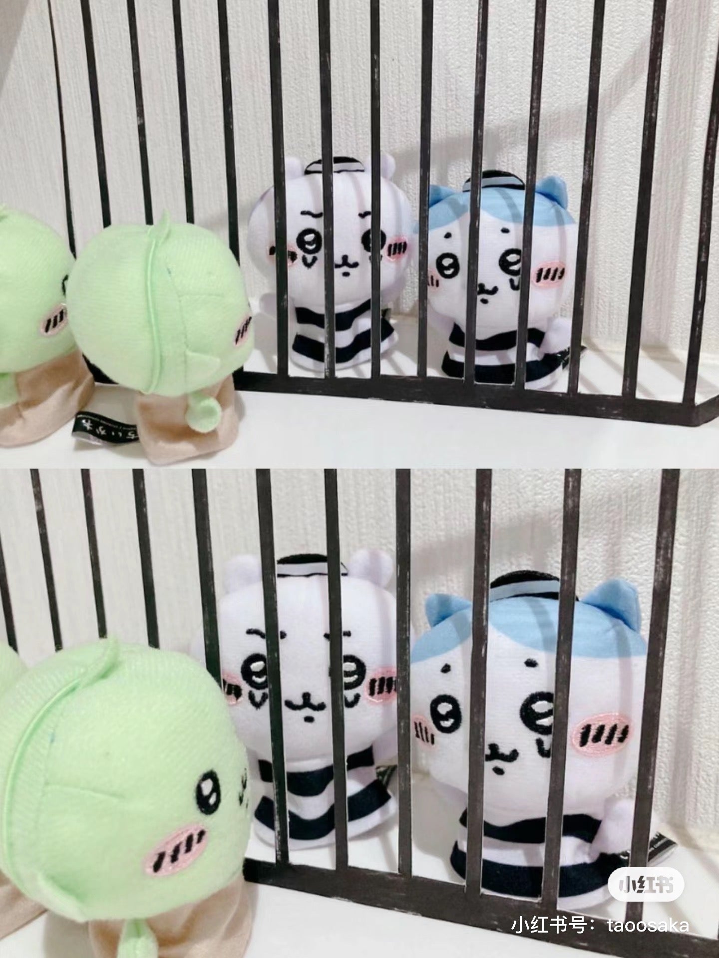 Chiikawa 吉伊卡哇|囚人系列挂件/监狱小囚犯|约 110 x W80 x D50mm