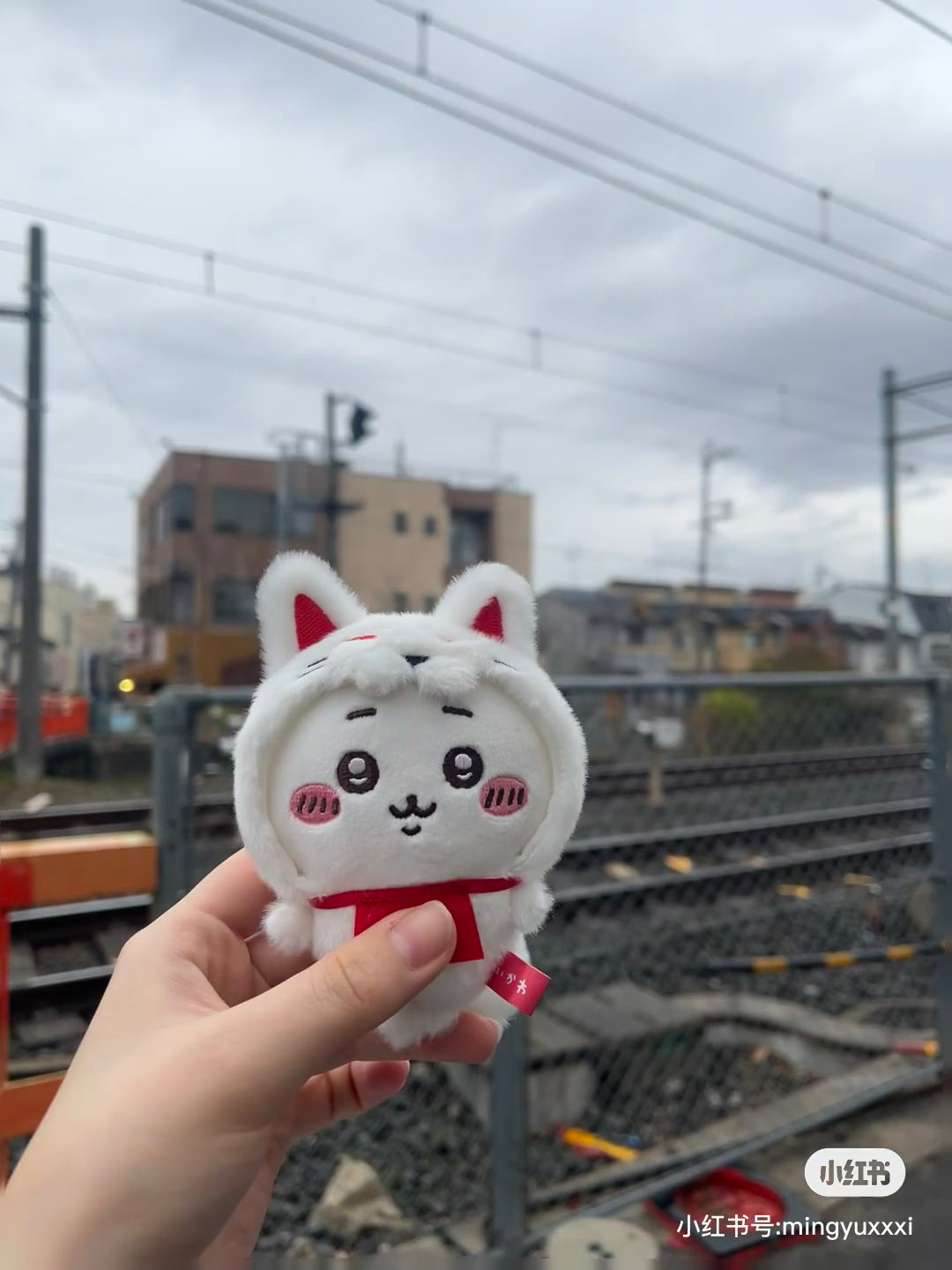 Chiikawa|Fushimi Inari Mascot Holder /Plush Keychain|H140 x W85 x D70mm approx.