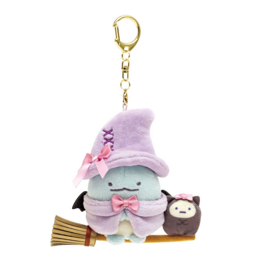 Sumikko gurashi角落生物|万圣节水龙骑扫把毛绒挂件/包挂|约95 x 85 x 60mm