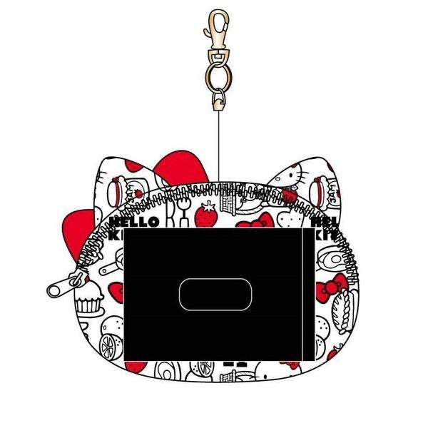 Hello kitty凯蒂猫|50周年限定kitty大脸印花可伸缩卡包|约13.5×3.5×10cm