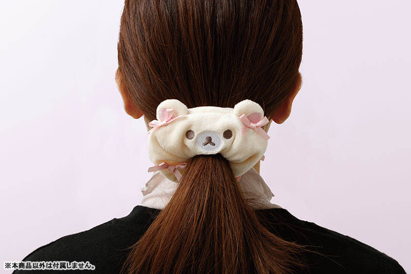 Rilakkuma轻松熊|Korilakkuma Osora no Kururin Wataame Scrunchie天空棉花糖系列可爱毛绒肥肠圈/发圈/发绳|约 130 x 130mm