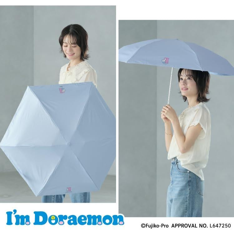 WPC|哆啦A梦??WPC联名99%防紫外线mini轻量折叠伞/晴雨两用|打开伞骨50cm