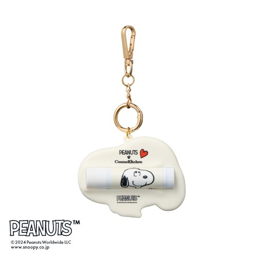 Snoopy史努比|Cosme Kitchen Products PEANUTS硅胶钥匙扣挂件+润唇膏套组|约152.0 x 35.0 x 113.5 mm