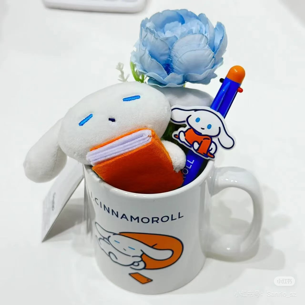 Sanrio|I.Cinnamoroll Love yourself more Mascot Holder /Plush Keychain| 11×5×9cm approx.