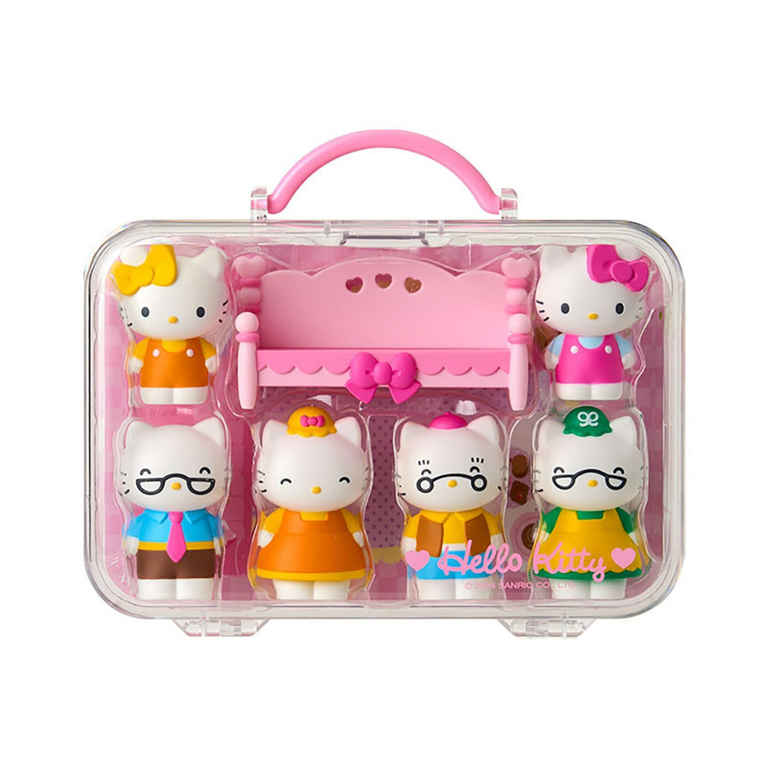 HelloKitty凯蒂猫|Sanrio Hello Kitty Doll Set Play Gift娃娃摆件手提箱礼盒套装/玩具/过家家|约 18.3 x 14.0 x 5.6cm