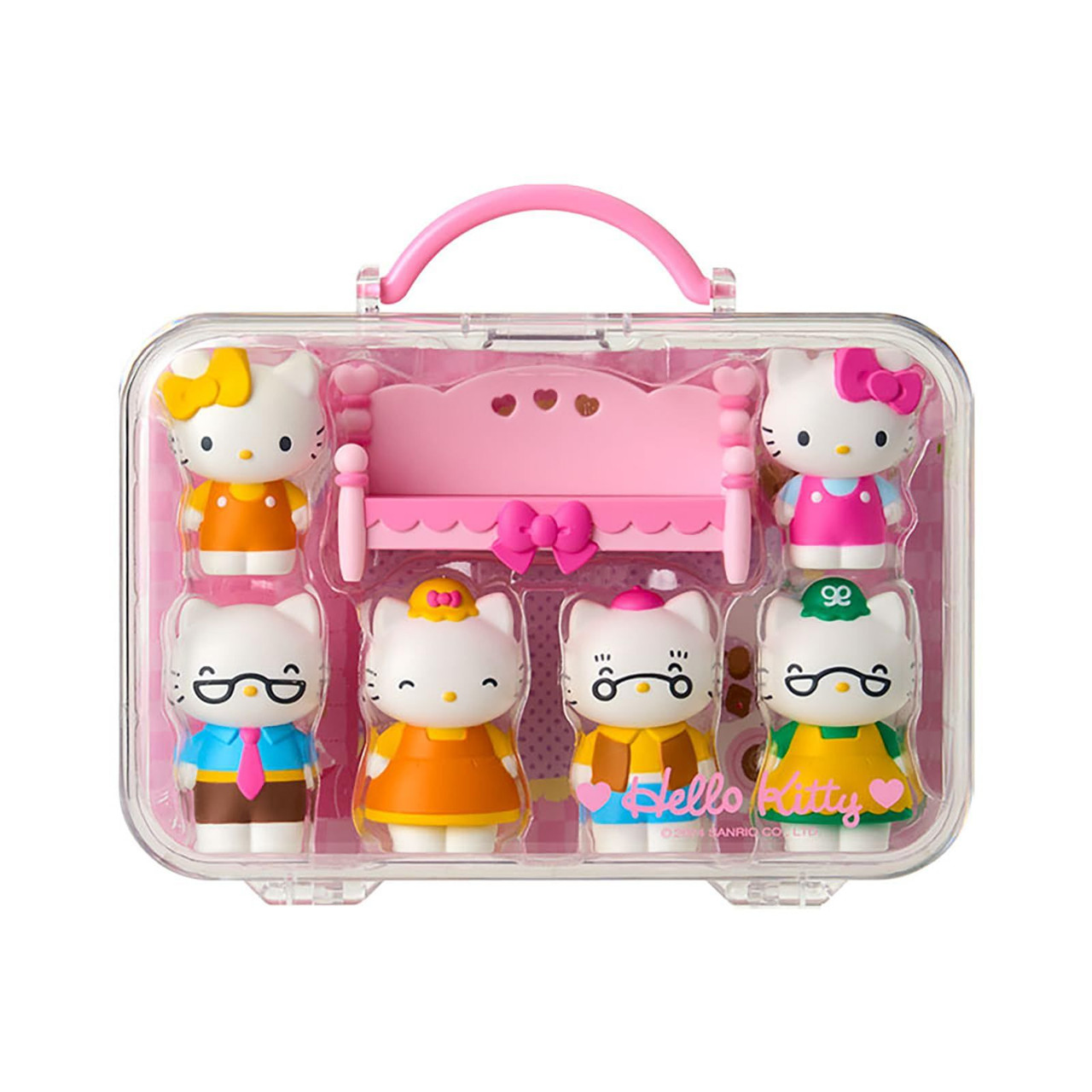 HelloKitty凯蒂猫|Sanrio Hello Kitty Doll Set Play Gift娃娃摆件手提箱礼盒套装/玩具/过家家|约 18.3 x 14.0 x 5.6cm