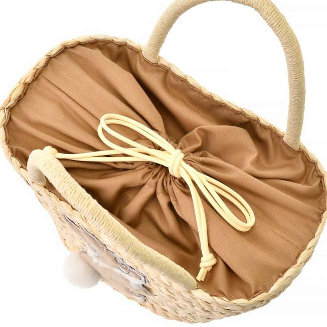 Disney迪士尼|东迪夏日柔软Bonnie邦尼兔草编包/菜篮子/沙滩包|约12x 31.5x 14.5 cm