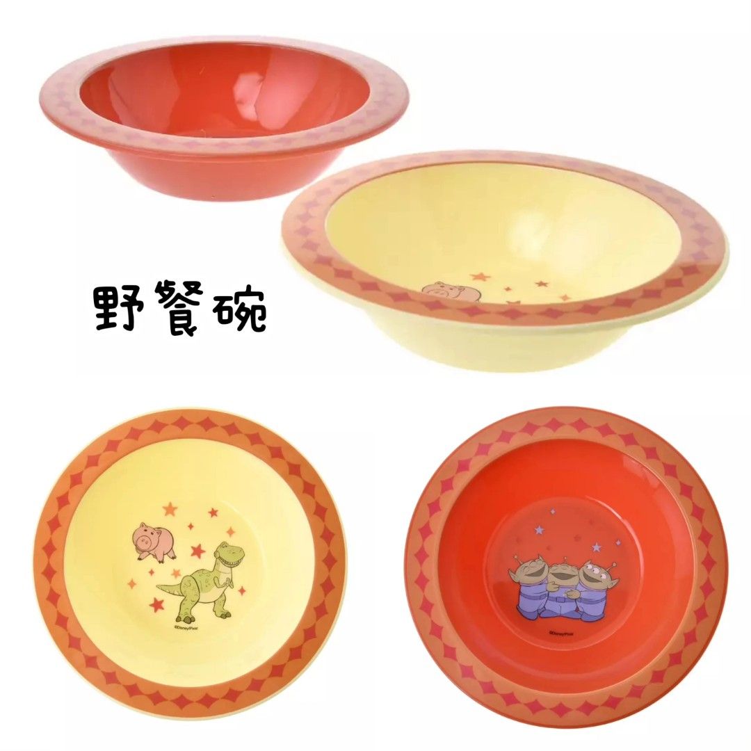 Disney|玩具总动员三眼仔超丰富叉勺杯盘碗餐具10样套组+同款单肩收纳包/野餐组