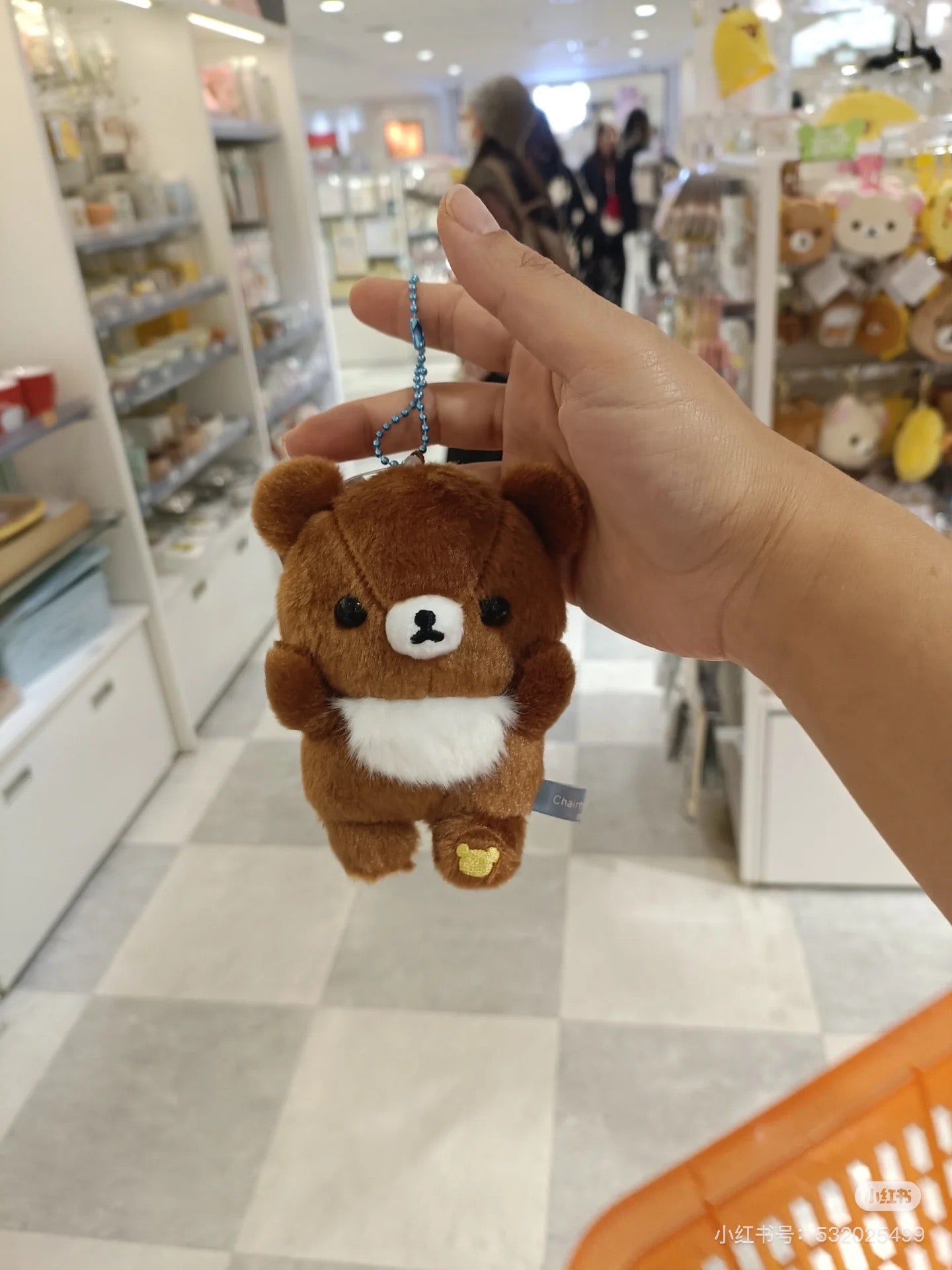 Rilakkuma轻松熊|AoKogu no Otomari - Burasage Plush Mascot Strap - Aoi Ko-Okami San-X Official新角色毛绒玩偶挂件/包挂|约110×75×55mm