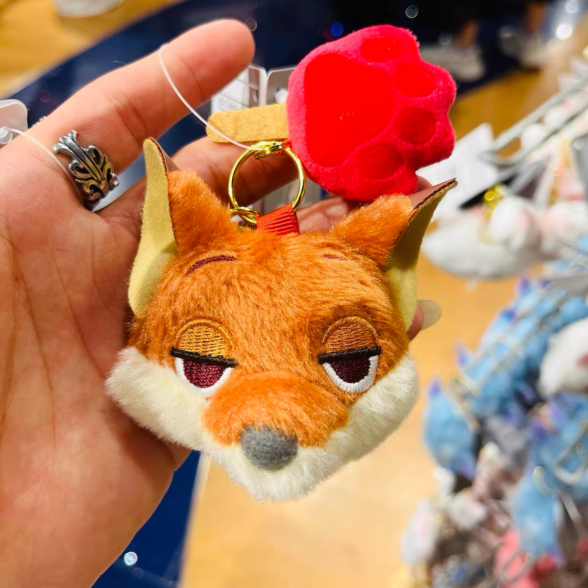 Disney迪士尼|尼克/路西法肉球爪爪/钥匙扣/挂件|全長:約11(cm)