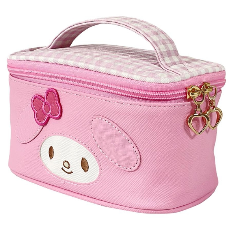 Sanrio|粉色Melody美乐蒂皮质感收纳包/化妆包|约18×10.5×10cm