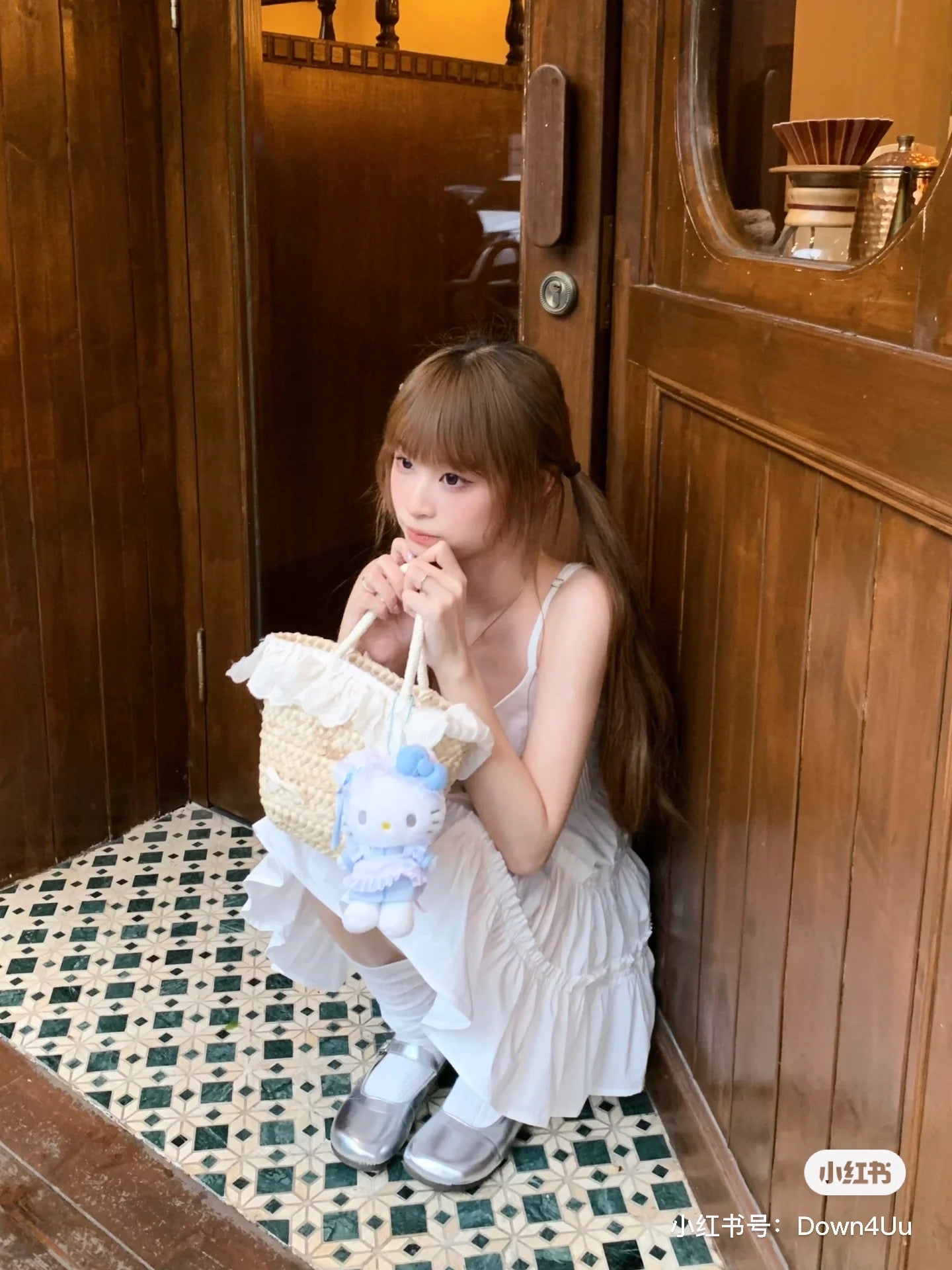 Sanrio|蓝色幻想水色天使系列挂件/包挂|約幅10.5×奥行8×高さ15cm