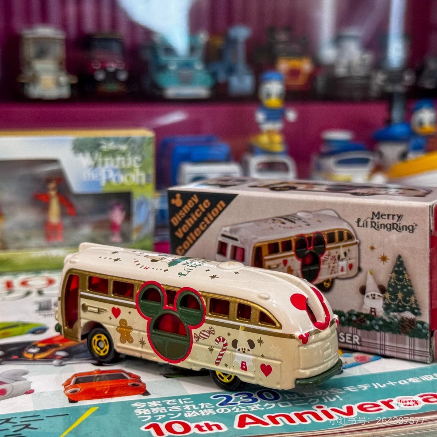 Disney迪士尼 |东迪2024圣诞精灵妖精米奇系列Tomica多美卡巴士玩具车模型