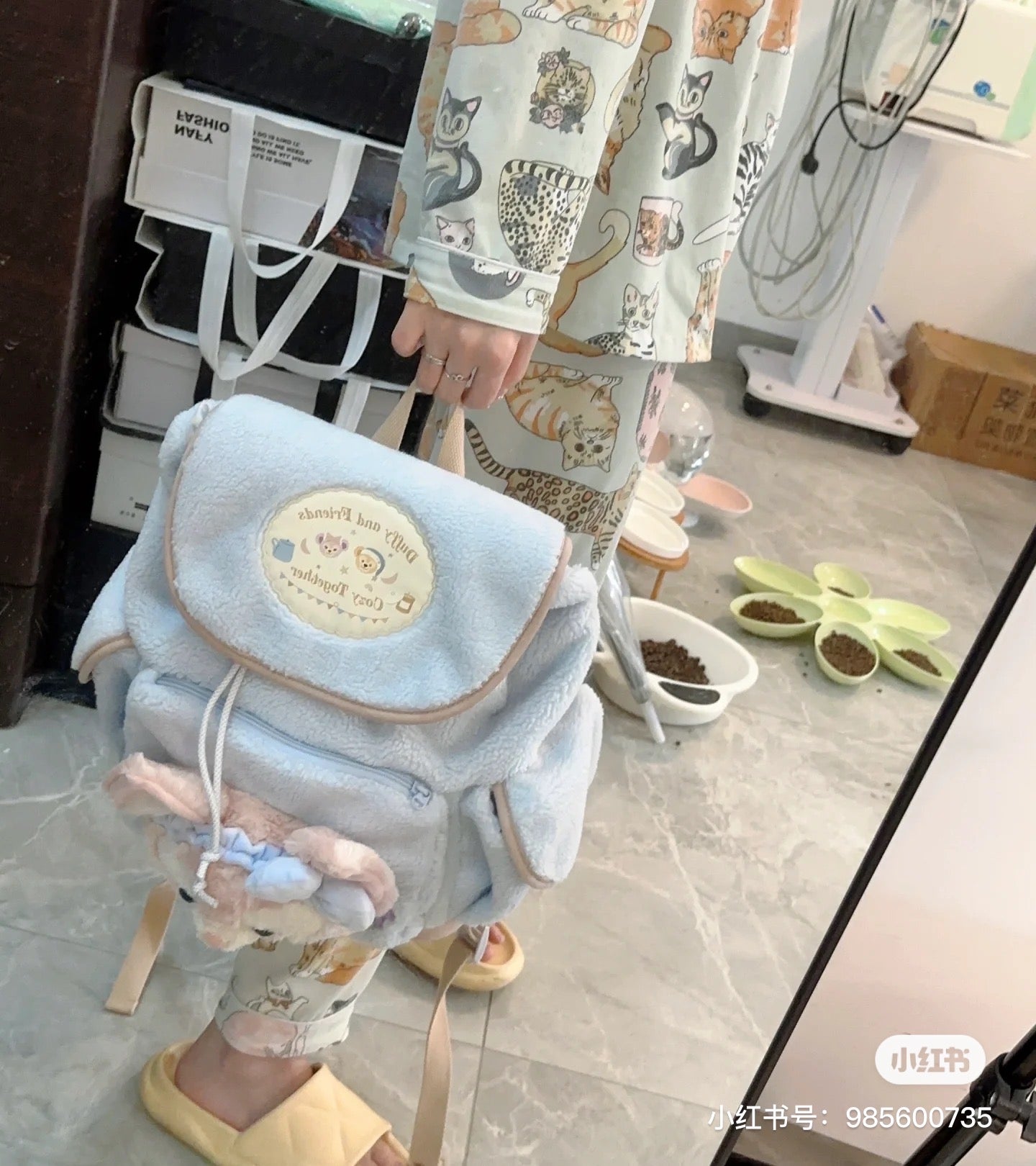 Disney SH|懒懒系列Linabell玲娜贝儿可爱大头书包/双肩包/超美的蓝