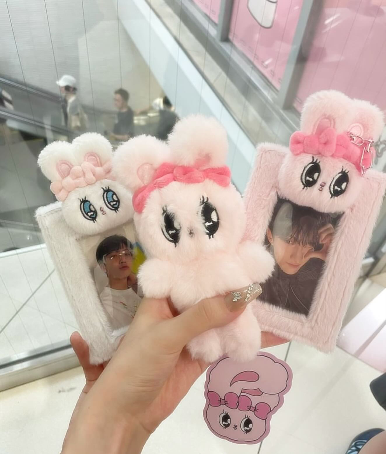 EstherBunny艾丝乐小兔|超萌兔头毛茸茸柔软卡包/卡套|约高180×宽95毫米