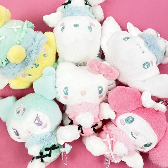 Sanrio三丽鸥|Nakajima Sanrio C Mint Angel MC薄荷天使系列可爱角色毛绒玩偶挂件/包挂|约6.0 x 13.5 x 13.0cm