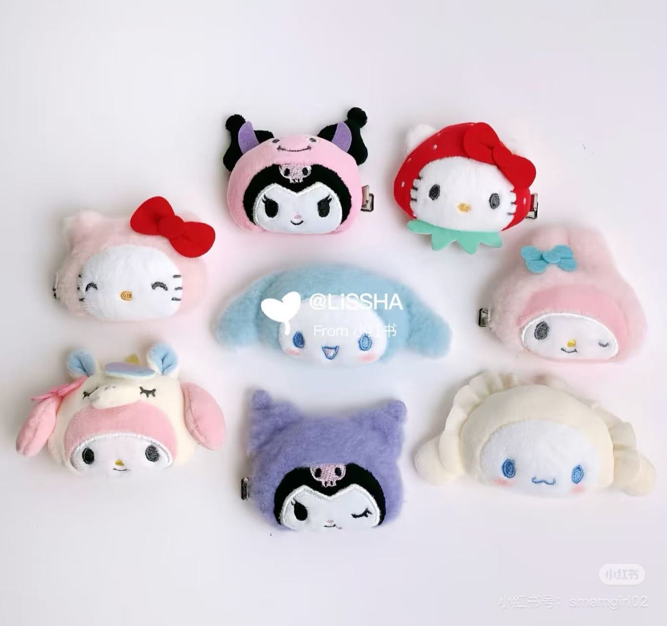 Sanrio|My Deco Bag Hair Clip Set|W 6.5 x D 2.5 x H 5.5cm approx.