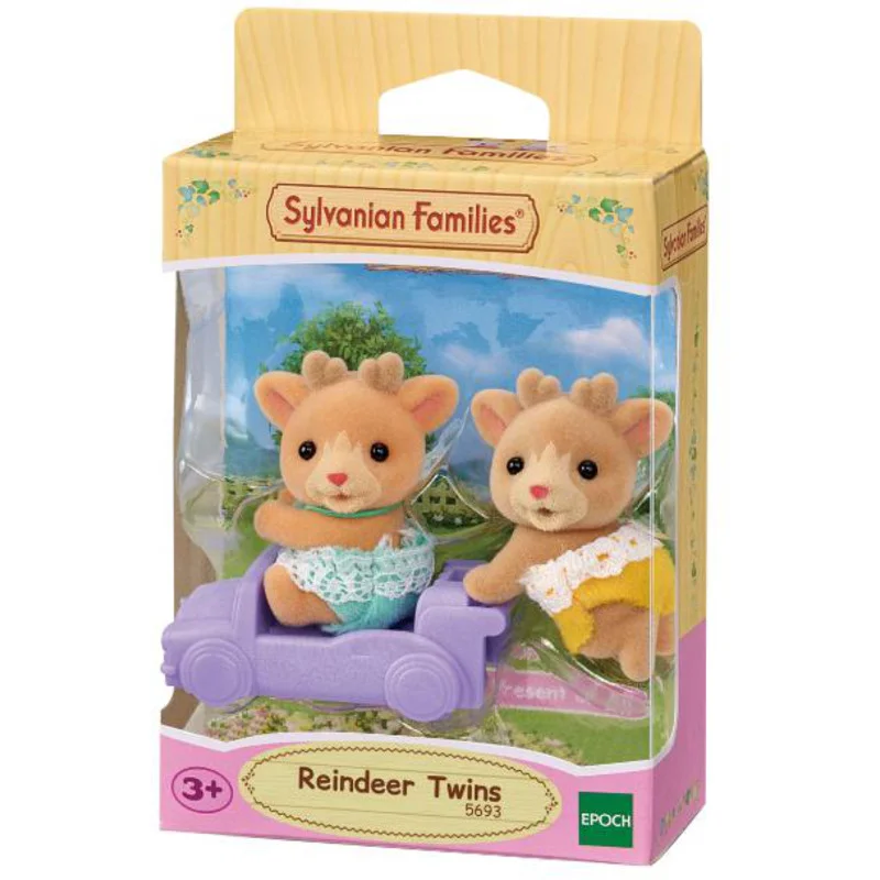 SylvanianFamilies森贝儿家族|Reindeer Twins驯鹿家族雪橇双胞胎推车套组/玩具/过家家5693