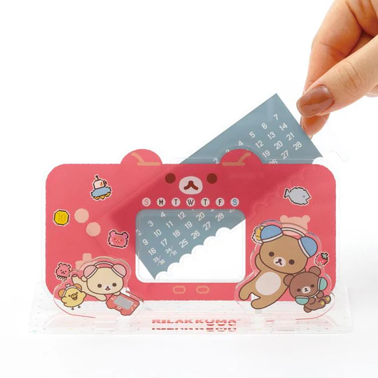 Rilakkuma|Gaming Pixel Art Perpetual Calendar|75×155mm approx.