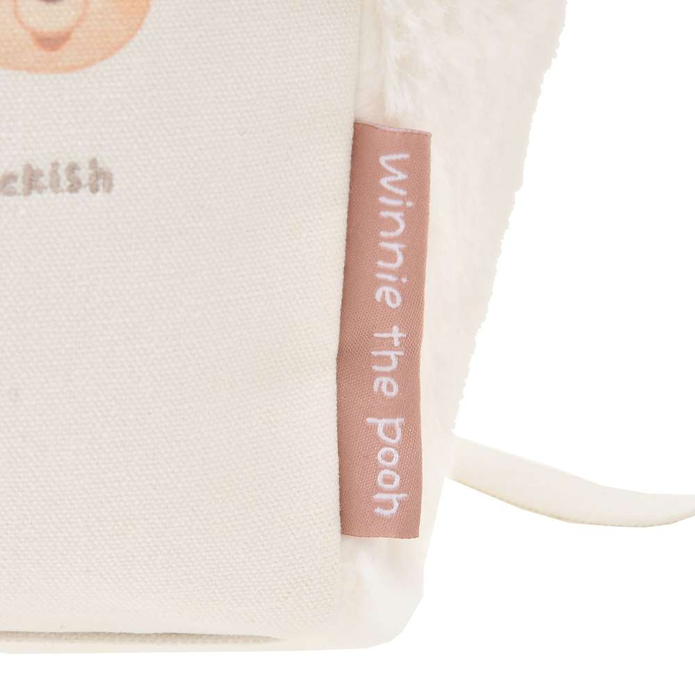 Disney迪士尼|Winnie the Pooh 2WAY Tote Shoulder Bag White Pooh Fruit Latte Color东迪冬日限定水果拿铁色睡衣睡帽斗篷系列噗噗维尼毛绒白色斜挎两用包/手提包/肩带可拆卸|约高 21.5 x 宽 19.5 x 深度(角撑板)12c?m