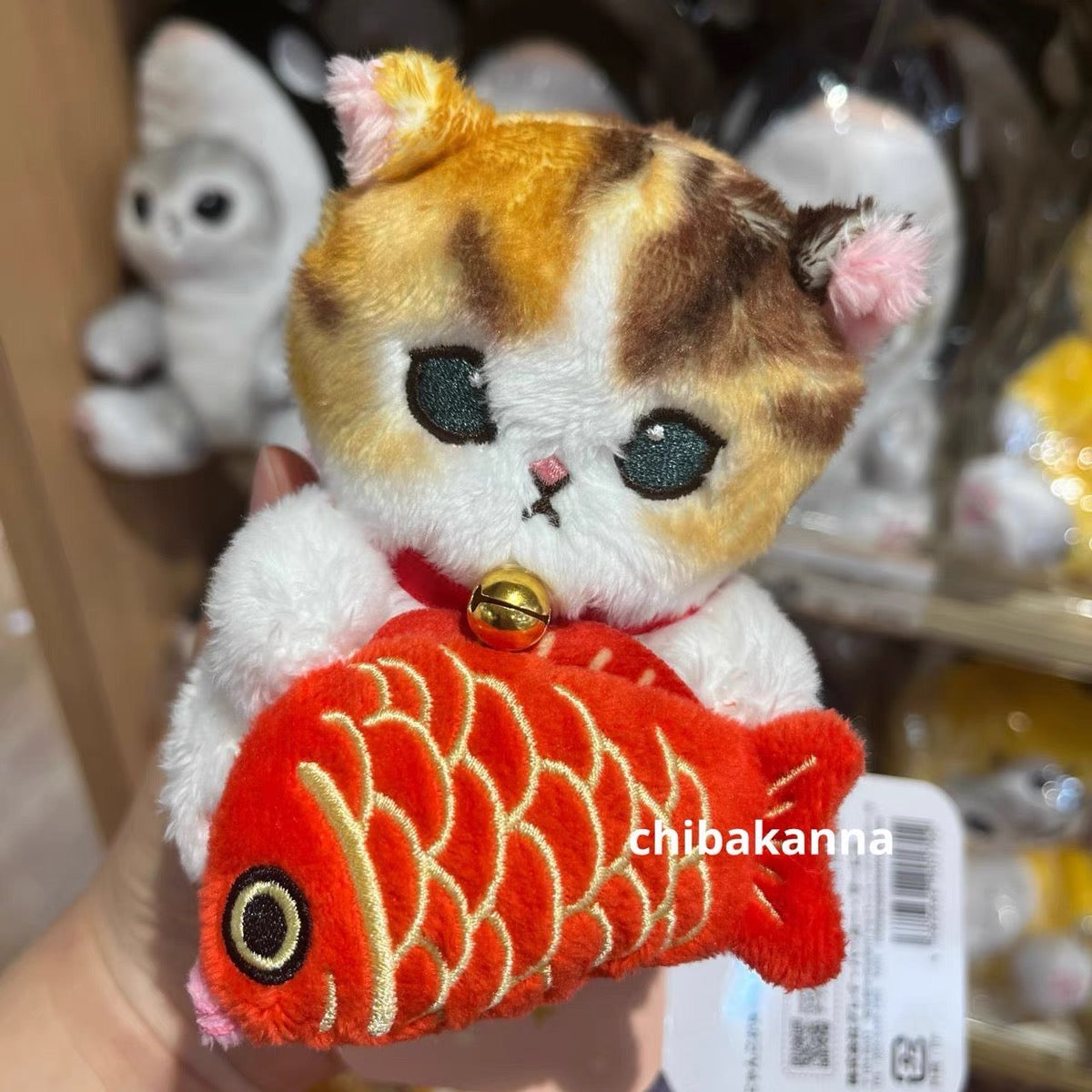 Mofusand|Monitor Plush Toy - Cat 鲨鱼猫鲷鱼猫毛绒玩偶摆件|約H120×W75×D110mm