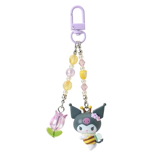 Sanrio|Flower-Loving Hachi Keychain/Keyring|40 x 20 x 80mm approx.
