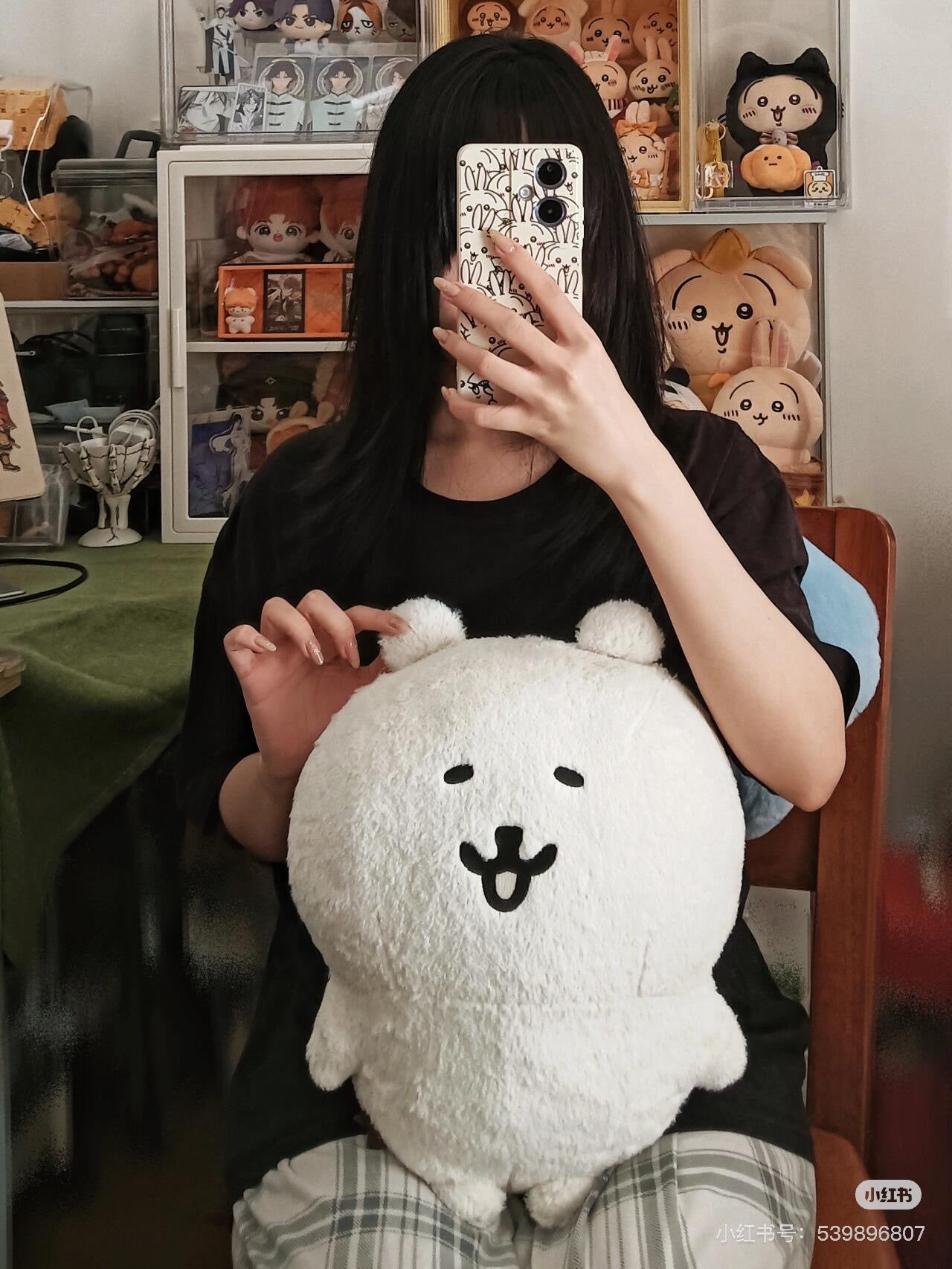 Nagano自嘲熊| Characters Nagano bear Hugging fluffyPlush超好rua白熊毛茸茸玩偶/公仔|約H400 x W280 x D170mm