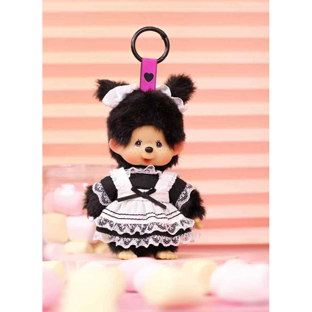 Monchhichi|Sekiguchi lace DRESS Mascot Holder /Plush Keychain|H14cmapprox.