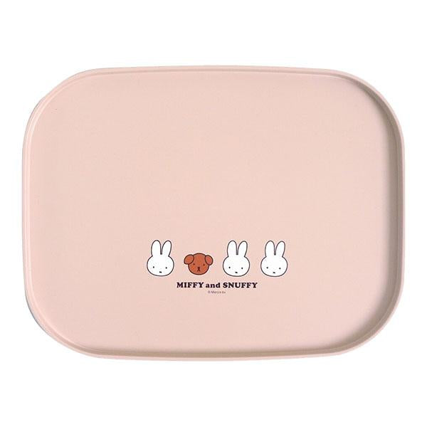 Miffy米菲|Miffy and Snuffy系列纯粉色长方形餐盘/收纳盘|約300×230×15mm