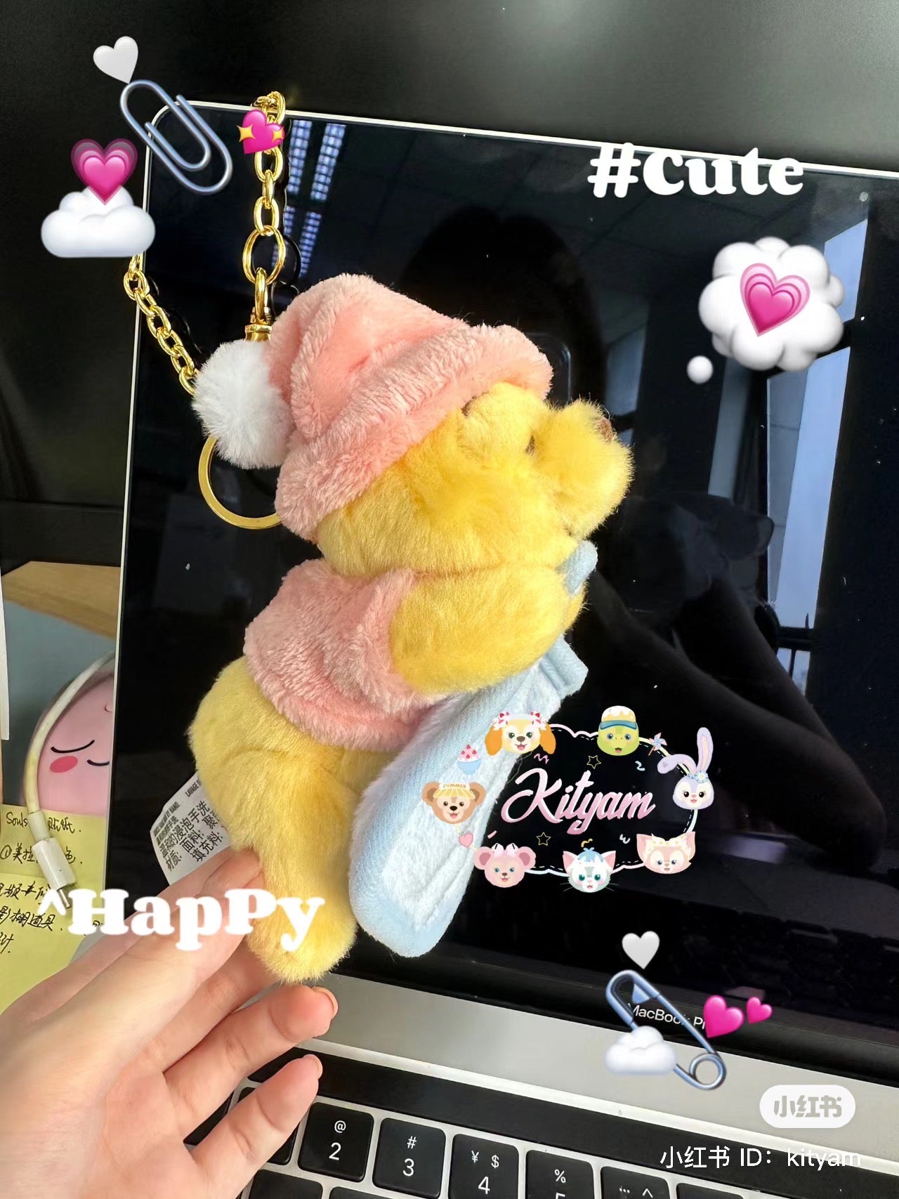 Disney SH|winnie the pooh维尼/晚安睡帽噗噗挂件/包挂/钥匙扣