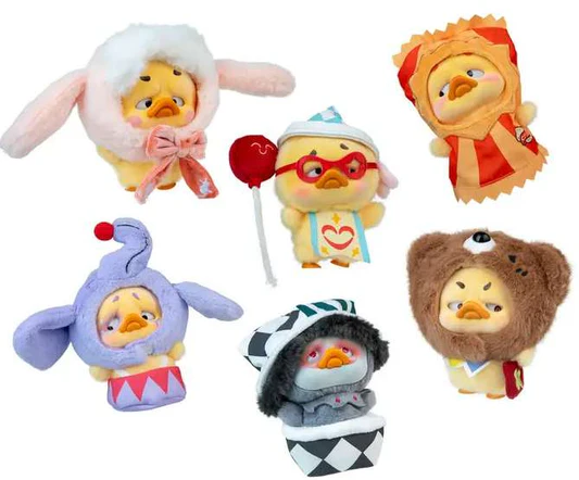 Pocket Upsetduck Crazy Circus Duck Plush Keychain Blind Box