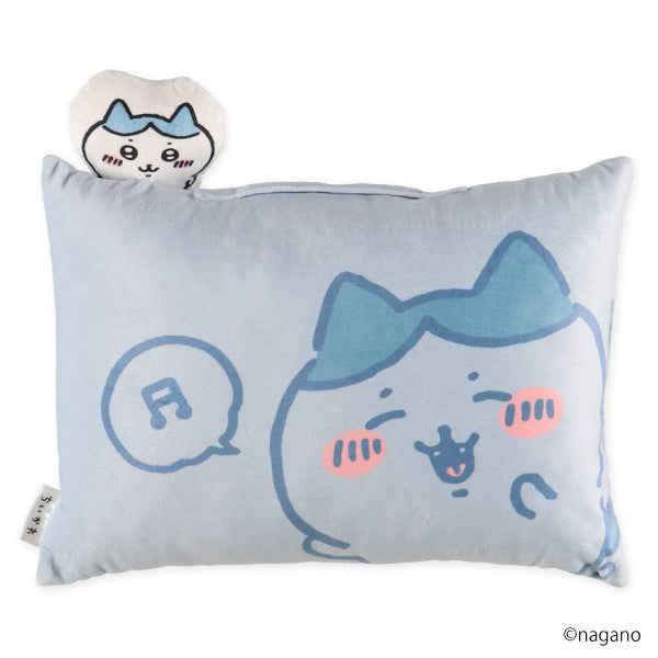 Chiikawa 吉伊卡哇|治愈系可爱抱枕/脸从左上角露出来的设计/配有手柄随身携带|约宽 39 x 深 28 x 高长 9 cm