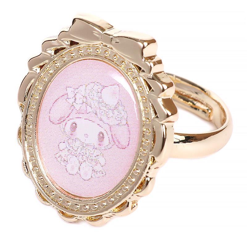 Sanrio|美乐蒂生日限定淡雪白莓系列草莓戒指盒+melody戒指|約幅5×奥行5×高さ6.5cm