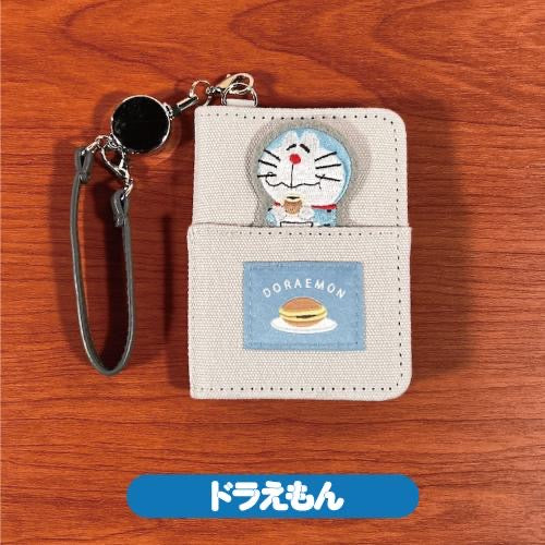 Doraemon哆啦A梦|机器猫灰色可伸缩卡包/挂件|约10cm×7cm×1cm