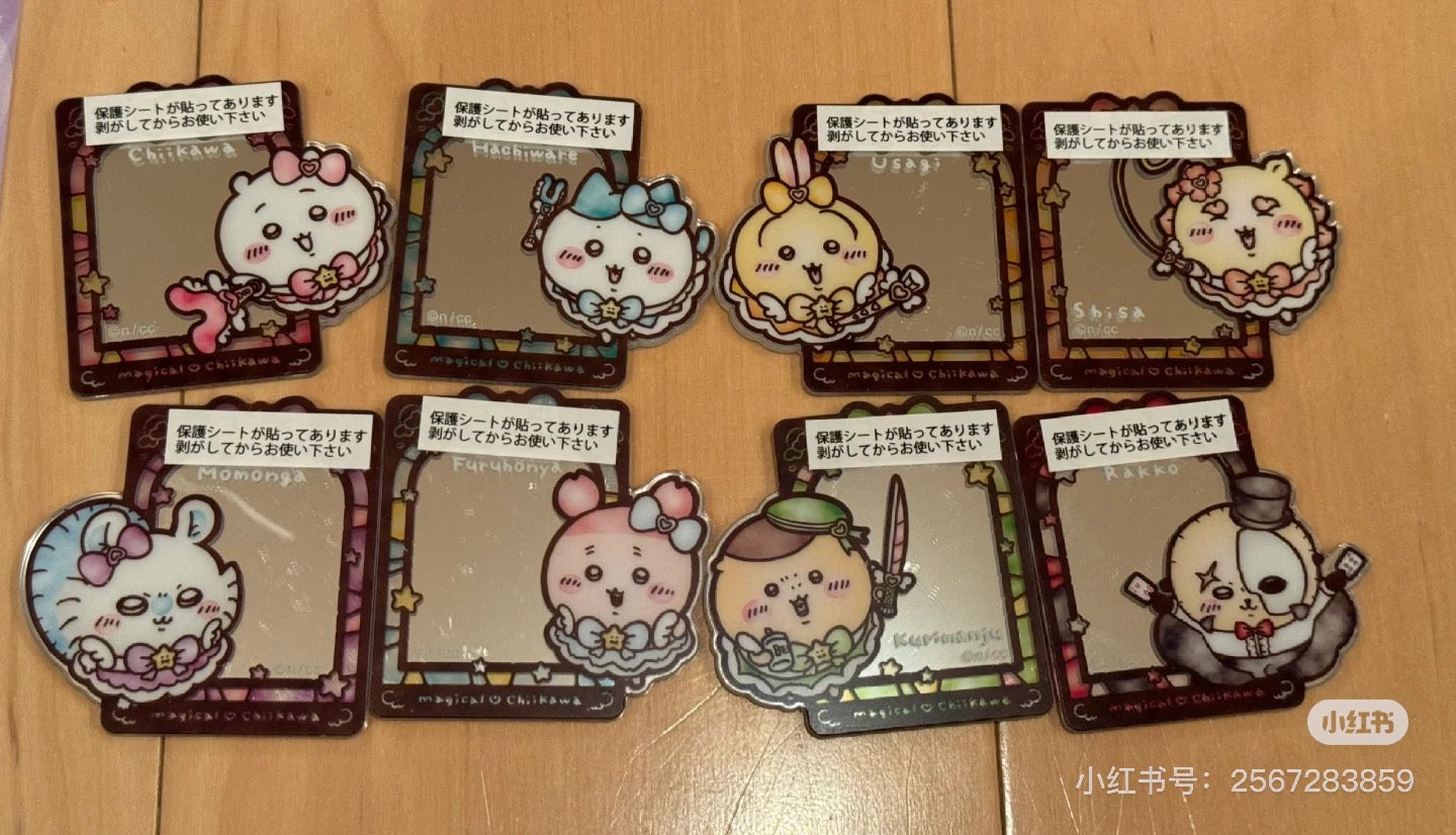 Chiikawa 吉伊卡哇|Magical Chikawa Trading Stained Glass Style Miraculous Stickers魔法少女系列彩色玻璃窗亚克力镜子贴纸盲盒/全8种|1枚入