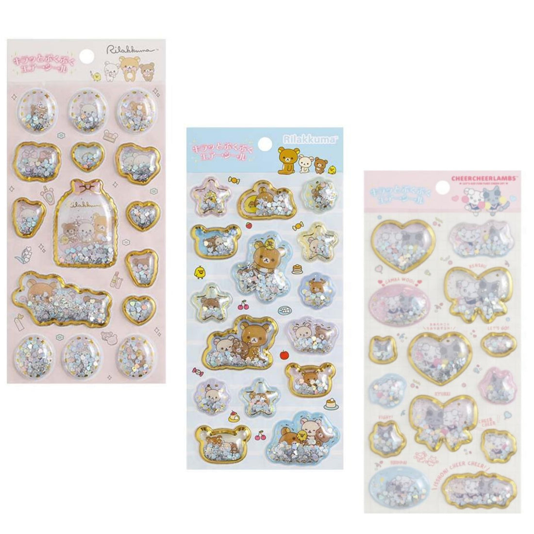 Rilakkuma|Sparkling Pukupuku Air Sticker| 200 x 95mm approx.