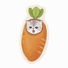 Mofusand|Mofumofu Marche Sleeping Acrylic Badge - Vegetable Cat|65×33×15mm approx.