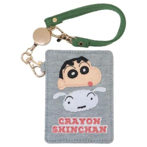 Crayon shin-chan蜡笔小新|小新和小白布制感伸缩绳卡包/挂包|約80x110mm