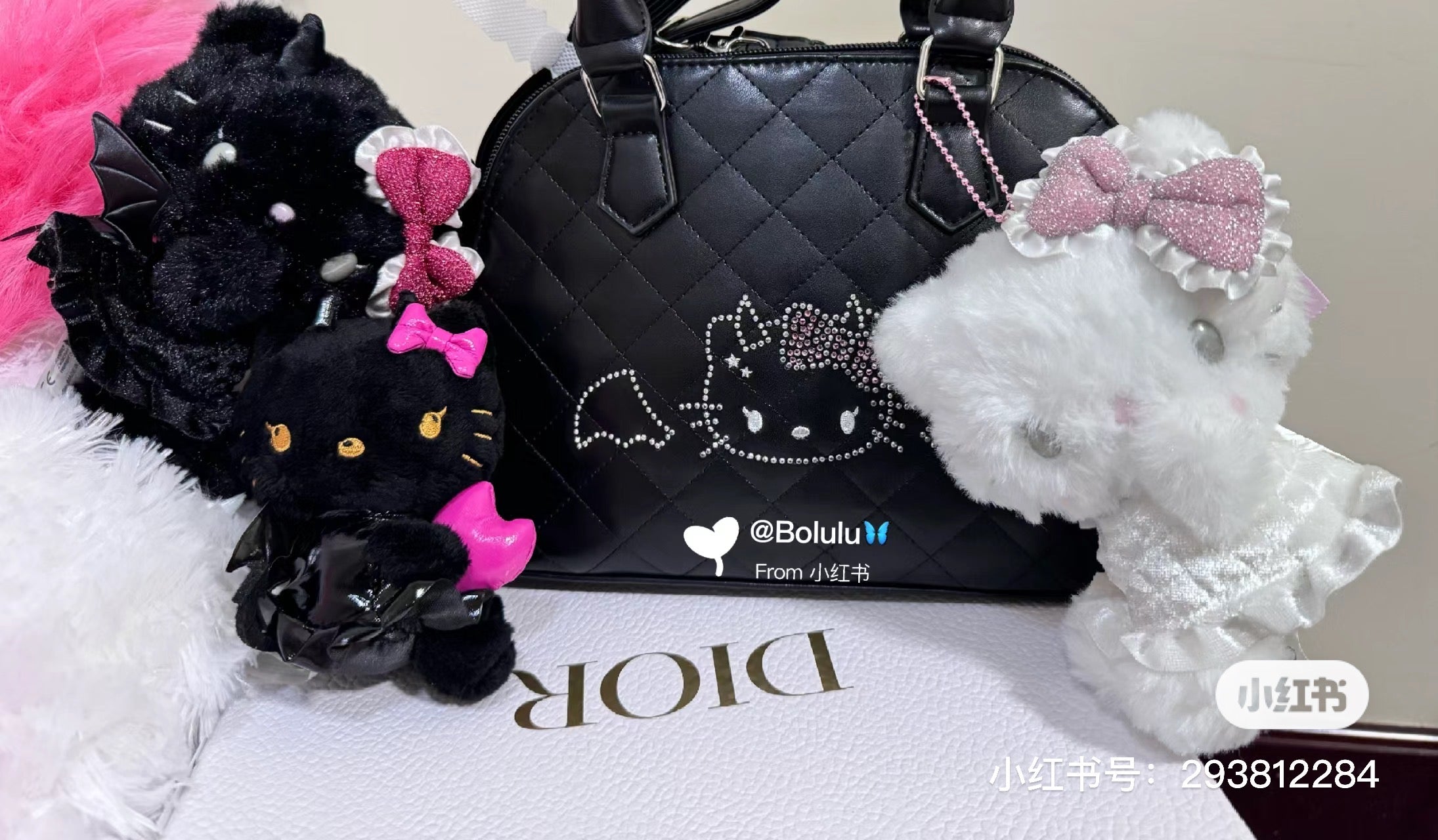 Hello kitty凯蒂猫|Sanrio Hello Kitty 2-Way Boston / Angel and Little Devil天使恶魔两用包|约 32.1 x 31.1 x 8.6cm