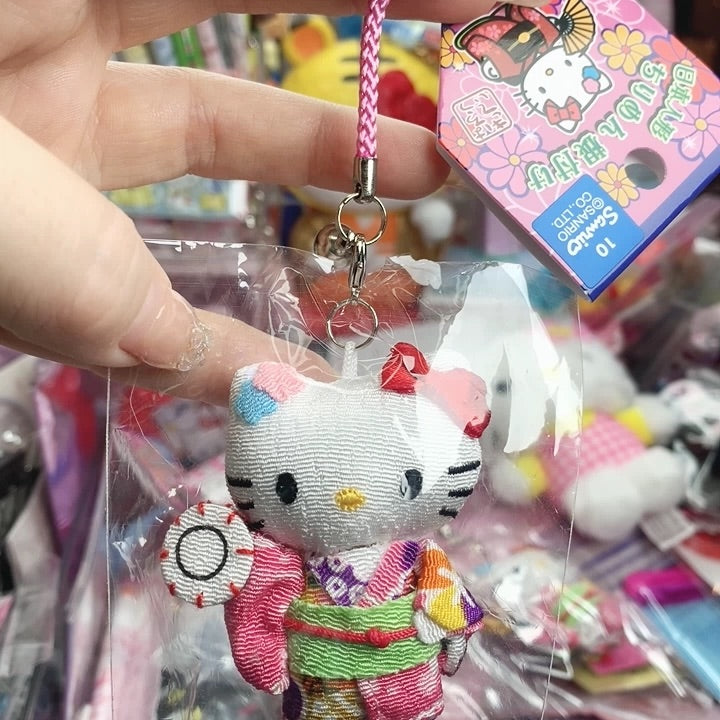 Hello kitty|Kimono tambourine Mascot Holder /Plush Keychain|1 piece